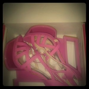 Pretty Pink Block ✂ Out Heels